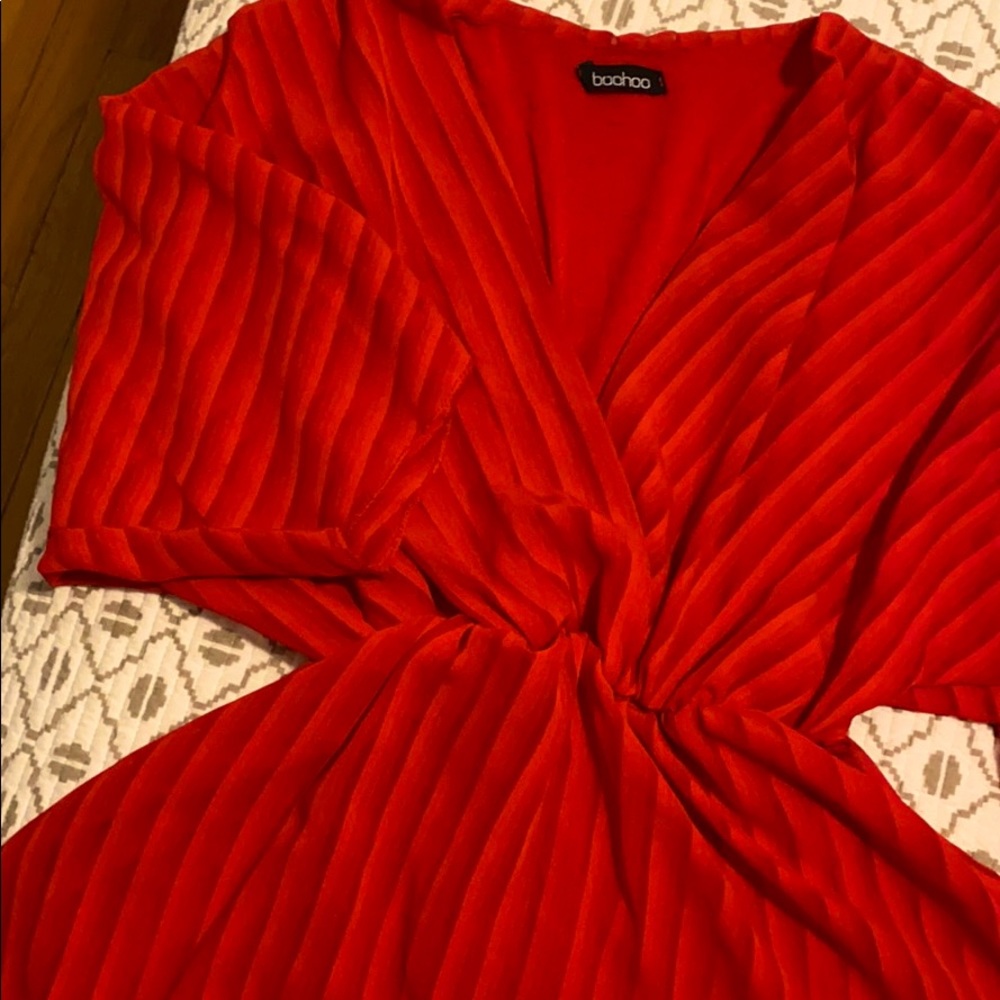 V Neck Red shirt
